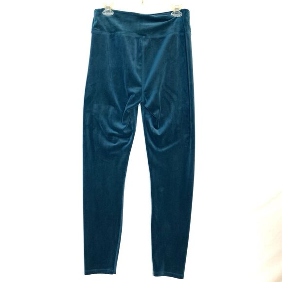 Calvin Klein Velour Pants Set Womens Medium Teal Blue Stretch Comfort Lounge - Picture 10 of 12